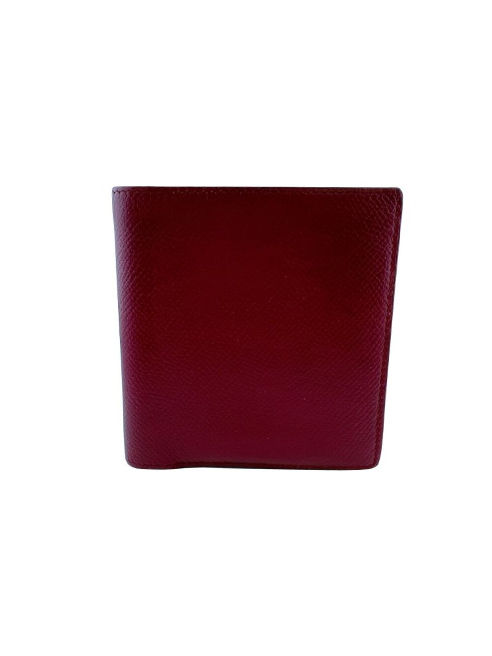 Hermes Compact Bifold Wallet Vintage Leather Red B Repair